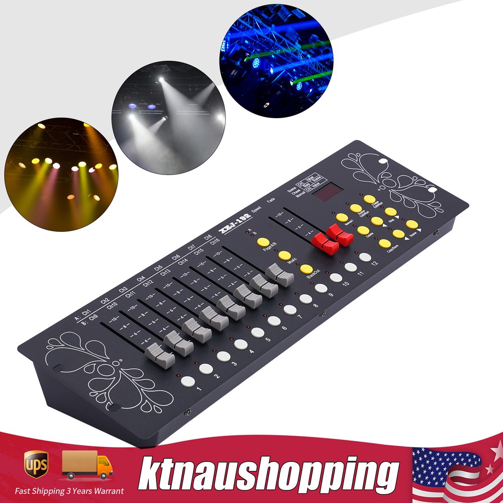 DJ DMX 512 192 Channels Operator Console Controller Stage Lighting DJ Party US