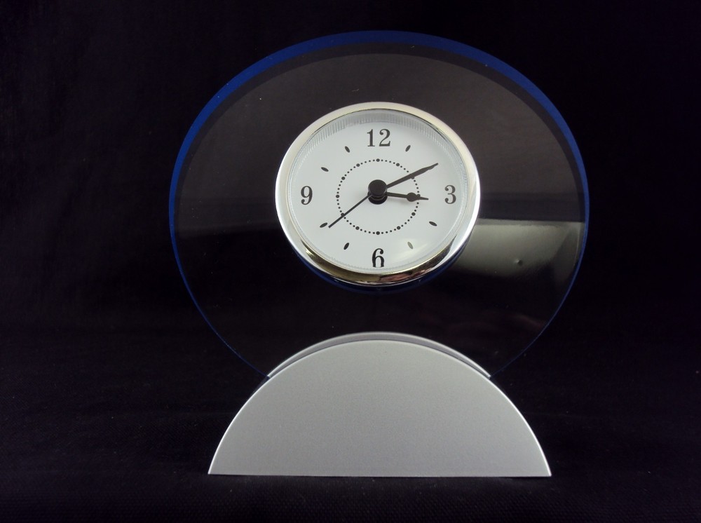 Modular Desk Clock ~ Analog Alpha Dial In Transparent Acrylic  Frame~ CL-320