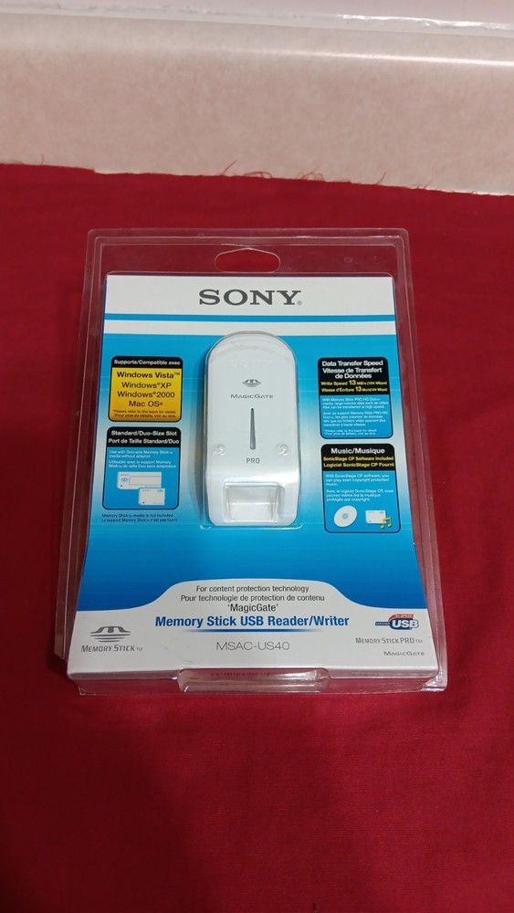 Sony MSAC-US40 MagicGate Memory Stick USB Card Reader Writer Adapter NEW SEALED
