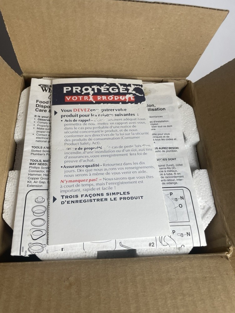 Whirlpool GC2000 1/2 HP Continuous Feed Food Garbage Disposal