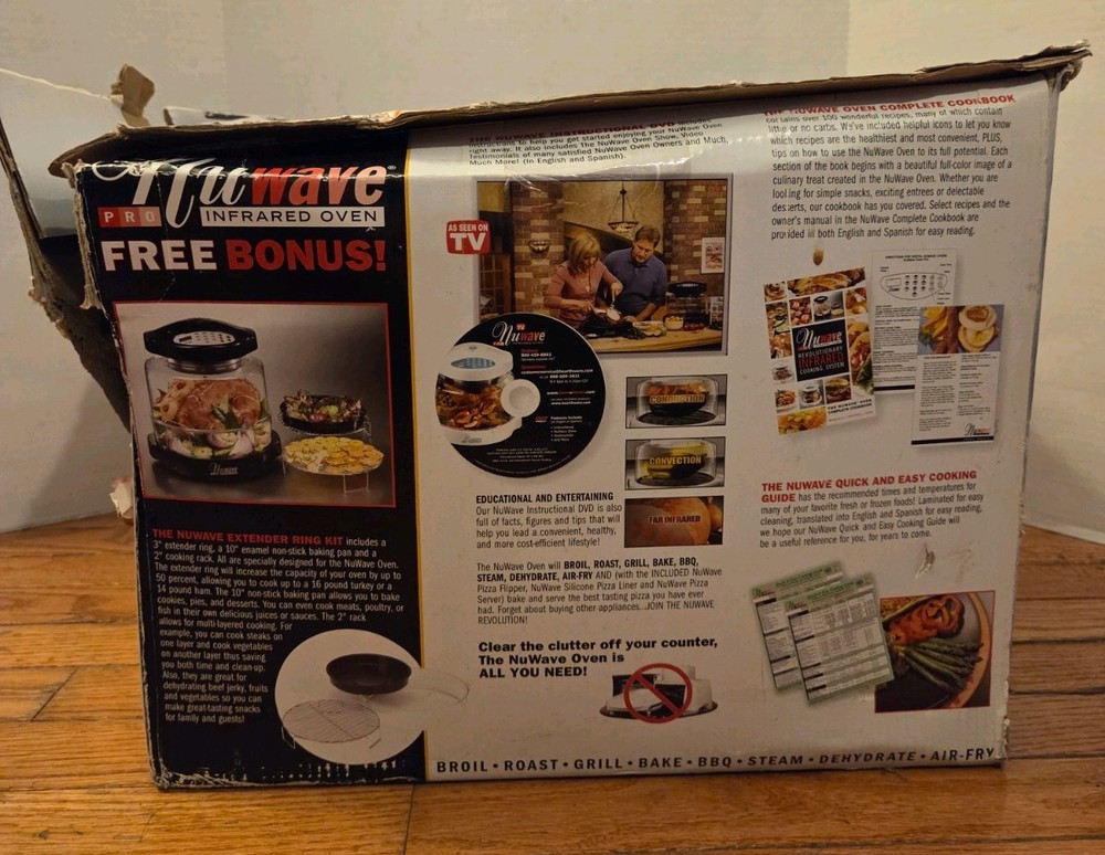 nuwave pro infrared oven W/ Extender Ring Kit & Pizza Kit
