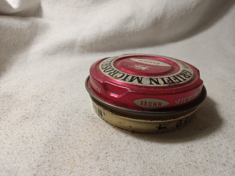 Vintage Griffin Microsheen Brown Boot Polish Tin