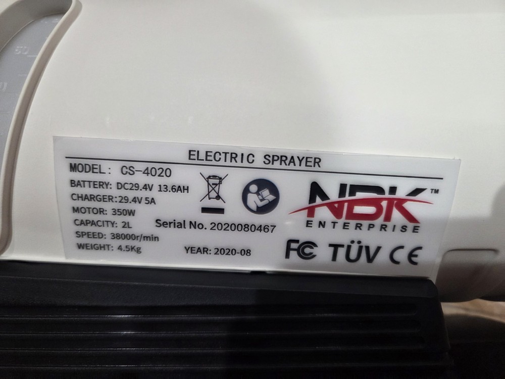 Nbk Cs-4020 Electrostatic Sprayer