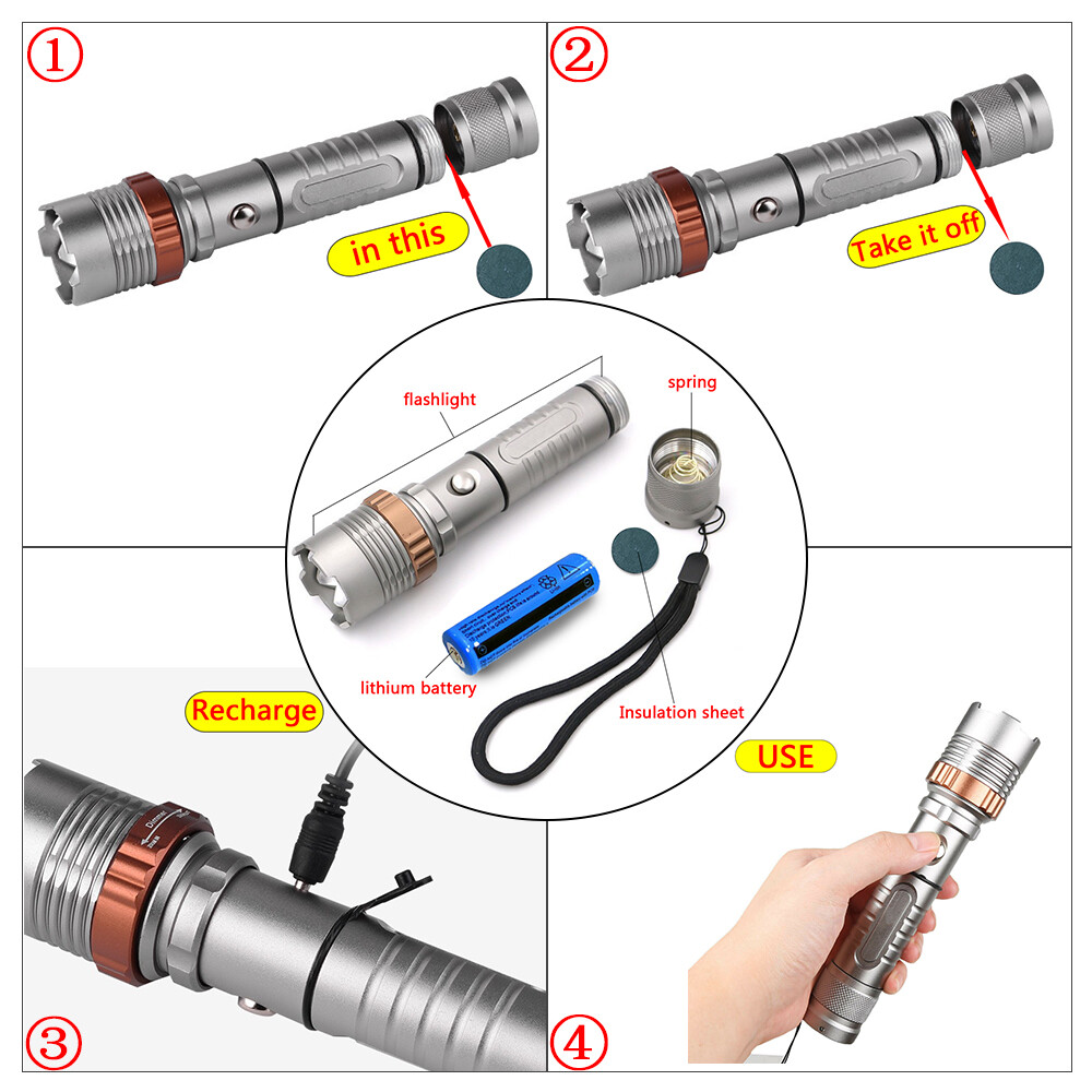 Rechargeable 950,000 Lumens Tactical LED Flashlight - Super Bright Work Light