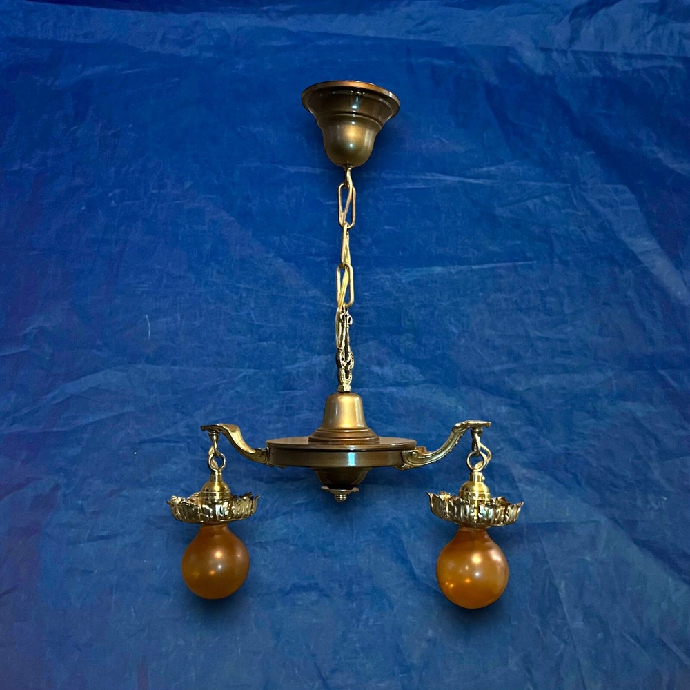 Wired antique Brass Polychrome Finish pendant Fixture KBPL