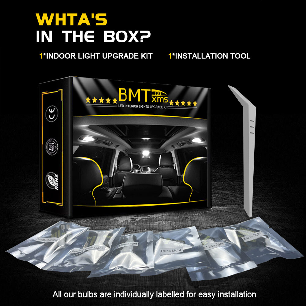 11PCS White Interior LED Lights Bulbs Package Kit For 2010-2013 Mazda 3 + TOOL
