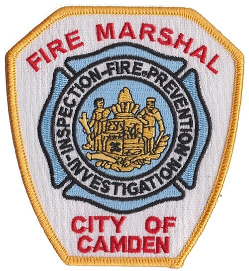 Camden, NJ Fire Marshal Investigation Fire Patch NEW