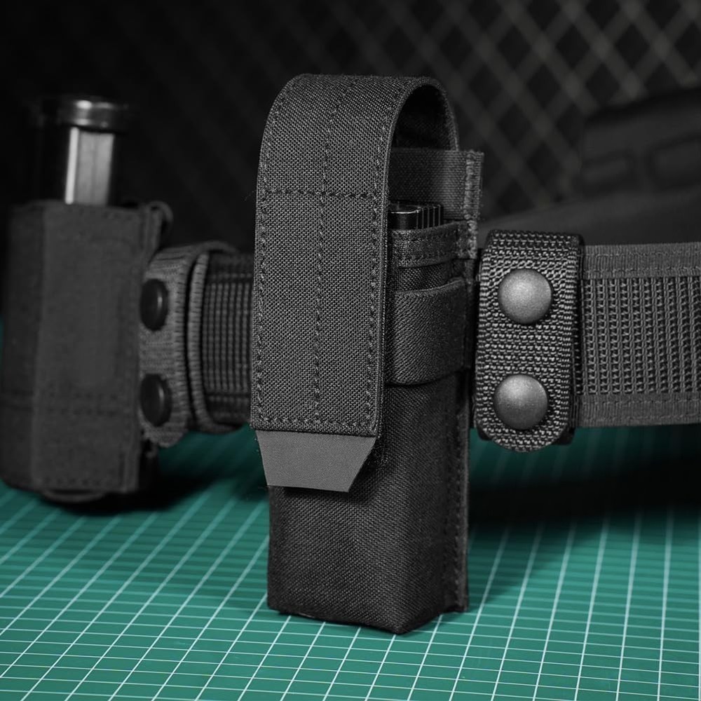 Multi-Size Adjustable Flashlight Holster with MOLLE & Belt Loop - Tactical Carry