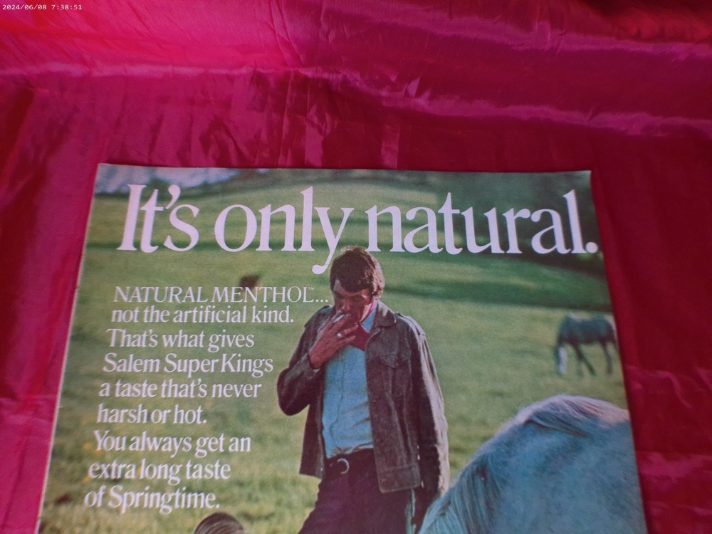 1971 Salem Cigarettes Print Ad 10" x 13"