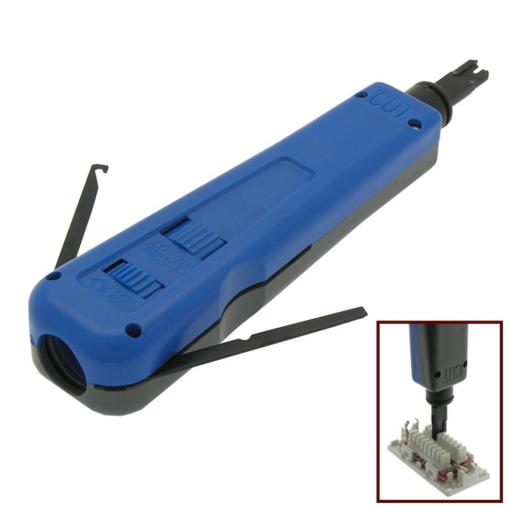 Blade Impact Punch Down Tool 110 66 Type Hook Cable Wire Extractor Cutter RJ45
