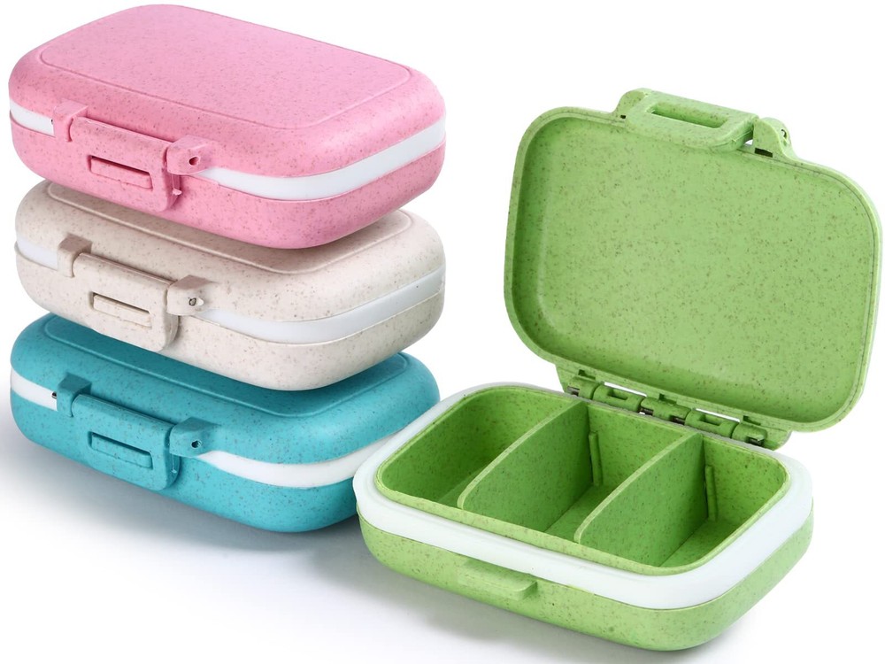 4 Pc Pill Case 3 Removable Compartments Pill Box Bpafreeday Pill Organizer/3 Tim