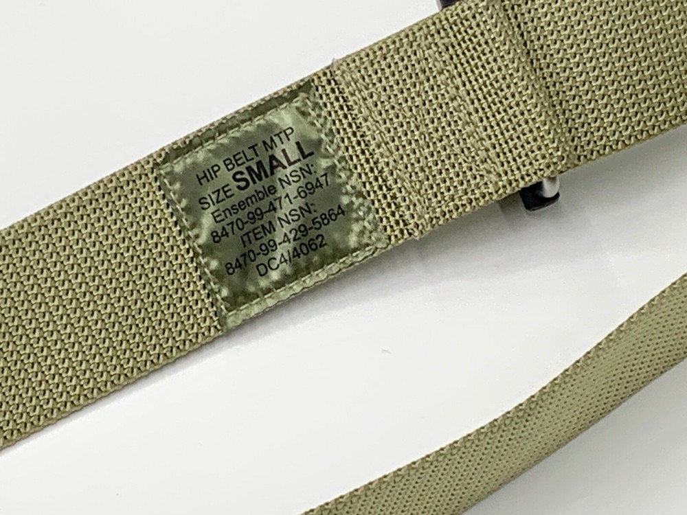 Army Surplus Osprey Roll-Pin Webbing Hip-Belt. Size Small. Light Olive.