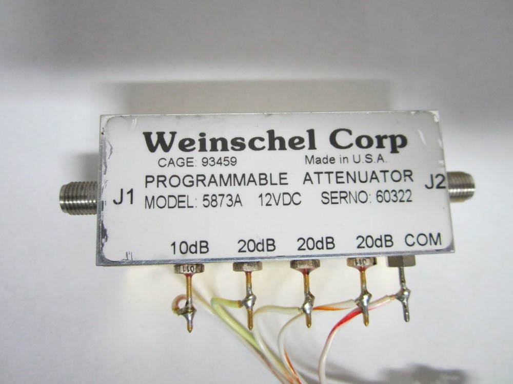 RF WEINSCHEL PROGRAMMABLE ATTENUATOR MICROWAVE FREQUENCY RACAL BIN#F3-48