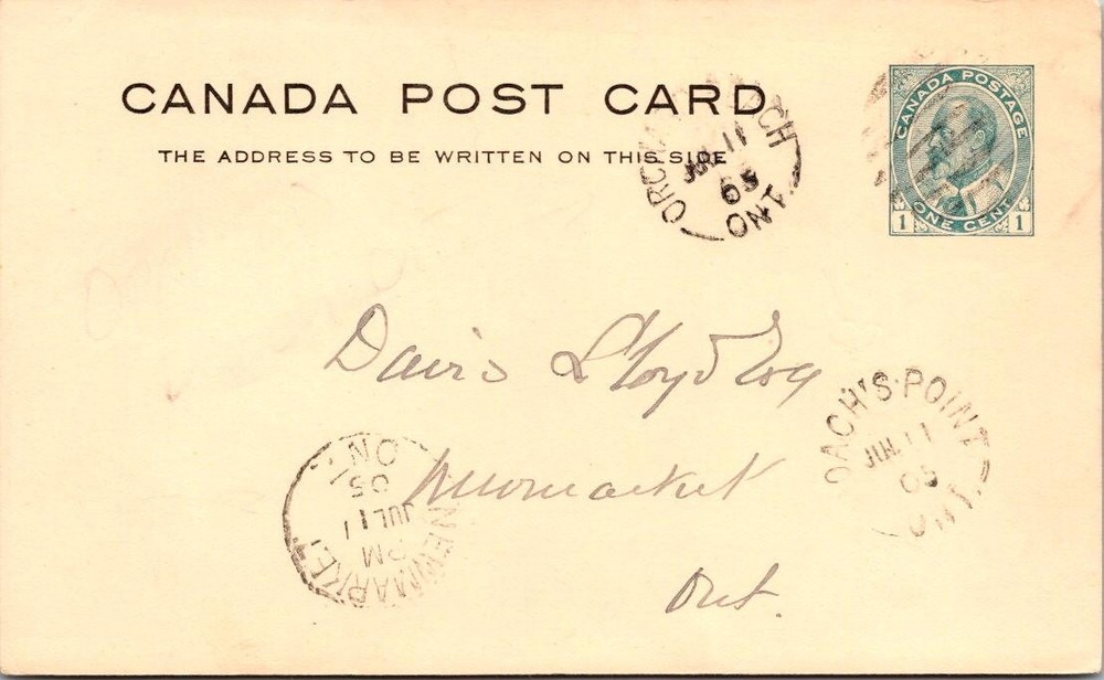 Canada 1905 Orchard Beach Ontario PPC - A02113
