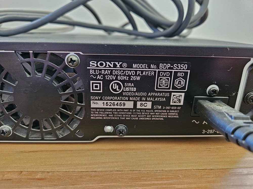 Sony BDP-S350 Blu Ray Disc DVD Player with Original Remote Control Tested