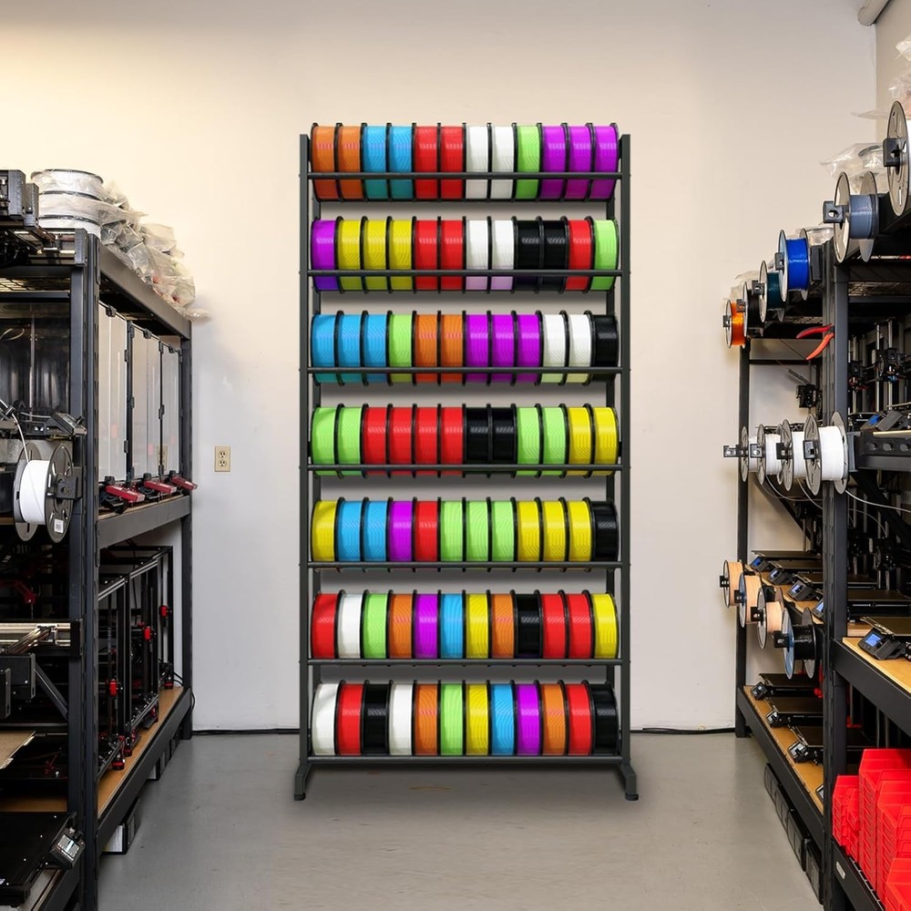 Heavy-Duty 3D Printer Filament Storage Rack - Large Capacity & Adjustable