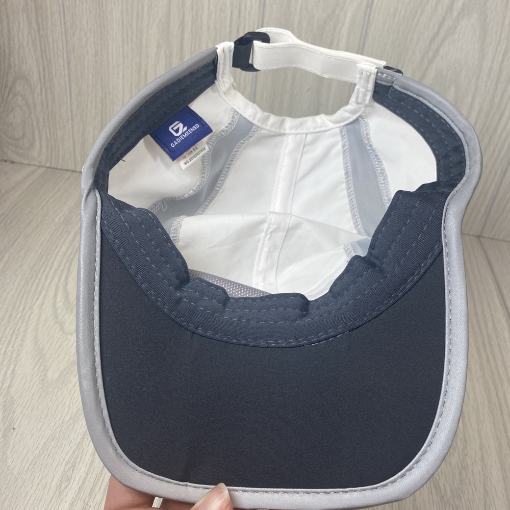 GADIEMKENSD Reflective Folding Outdoor Hat Unstructured Adjustable White Cap