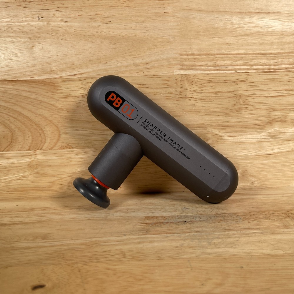 Sharper Image 1014502 Gray Handheld Powerboost Move Portable Percussion Massager
