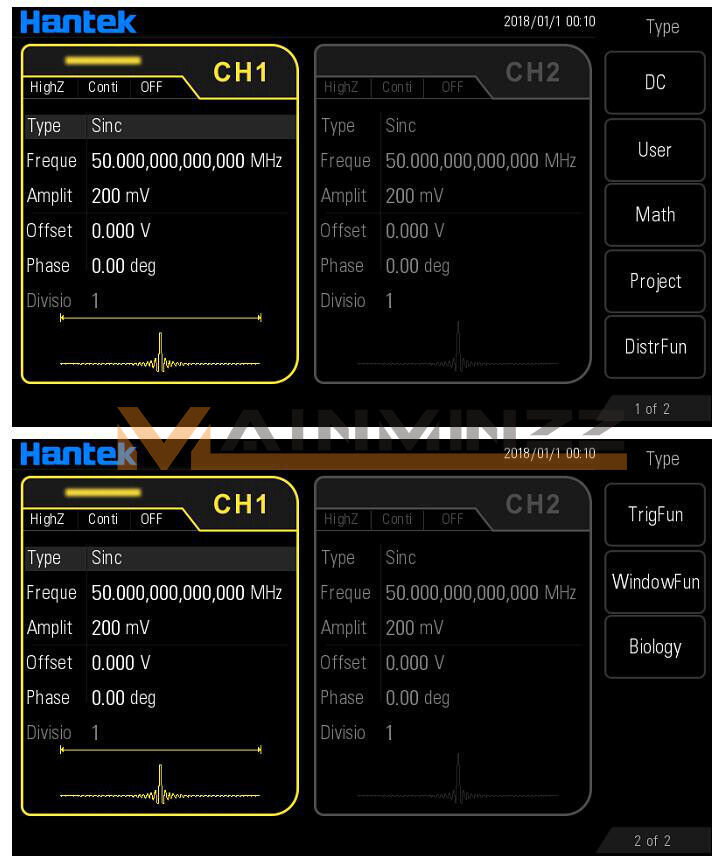 ONE NEW Hantek Arbitrary waveform Function generator HDG6202B