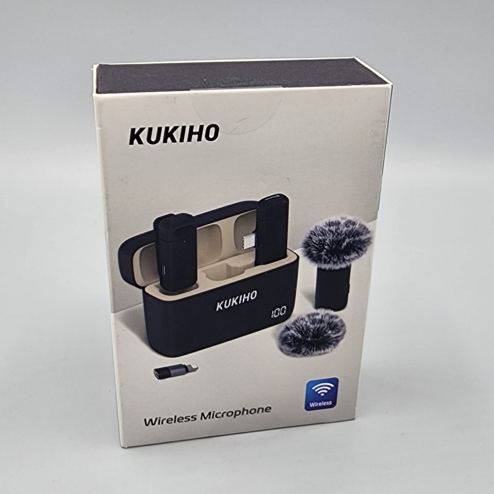 KUKIHO 2 Pack Wireless Lavalier Microphone! iPhone, iPad +  Android Phone / NEW