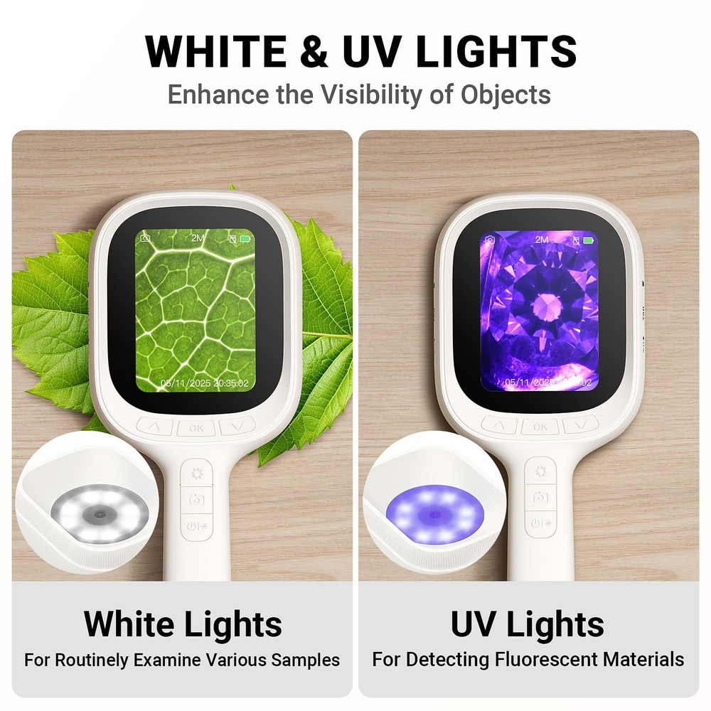 ScopeAround Digital Microscope, Autofocus Handheld Magnifier...