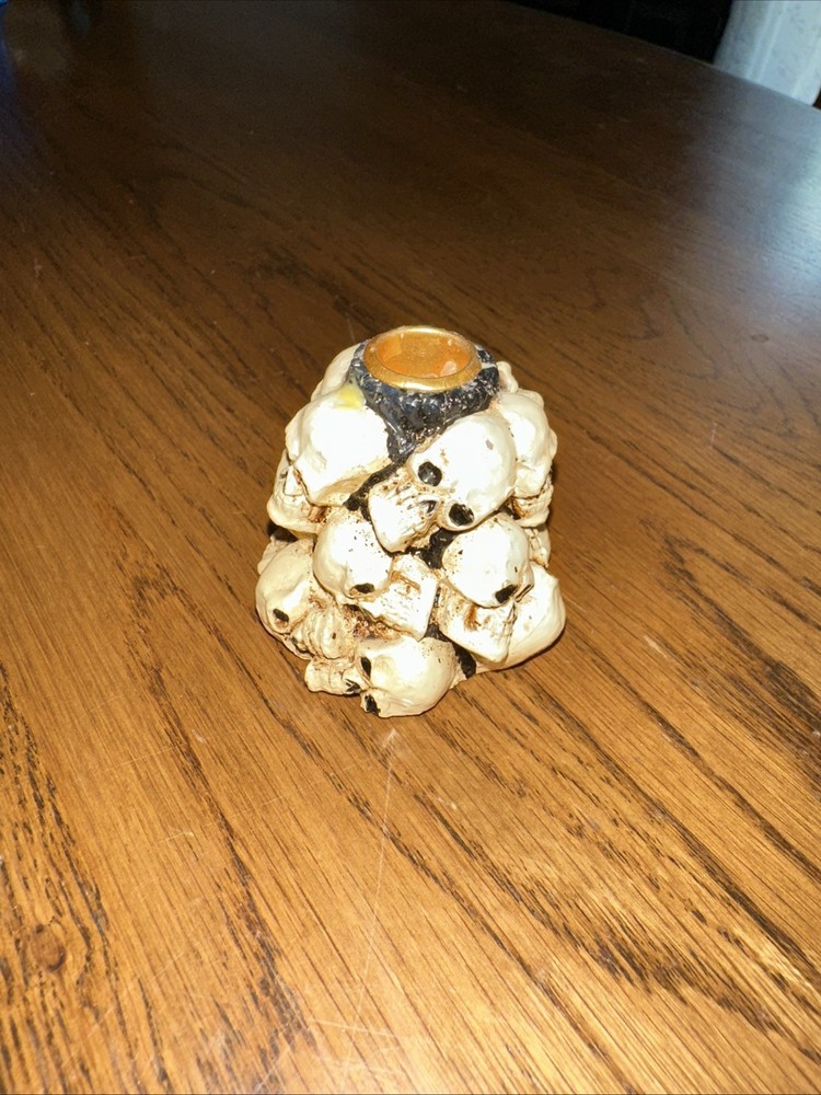 Stacked Skulls Skeleton Heads Incense Burner