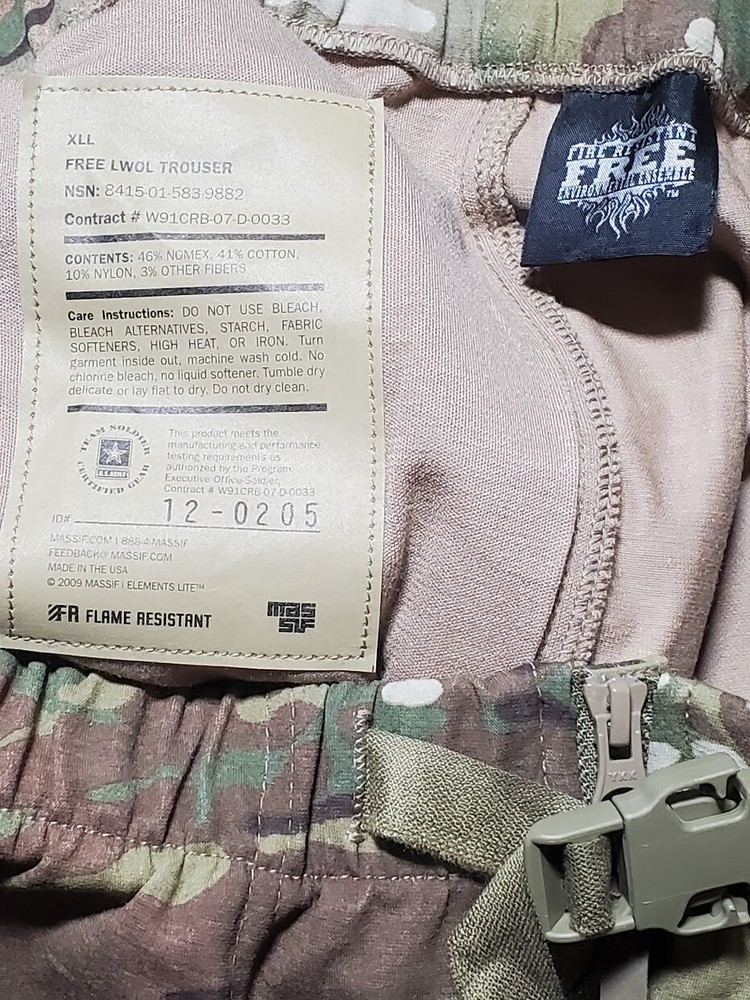 NEW Massif Element Lite LWOL FR Softshell Pants MULTICAM Cold Weather
