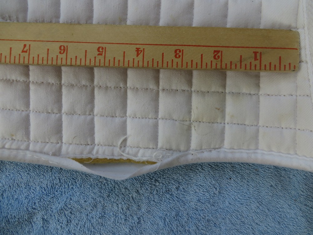 On Course Dressage Saddle Pad White Quilted - Used
