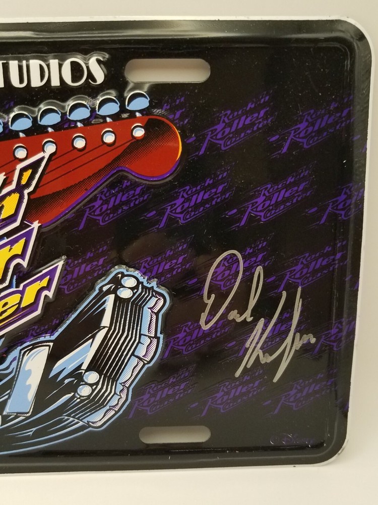 Disney MGM Studios Metal License Plate/ Sign Signed