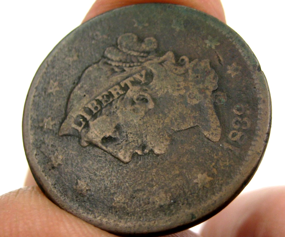 Nice 1839 LARGE CENT ~ Very Good VG
