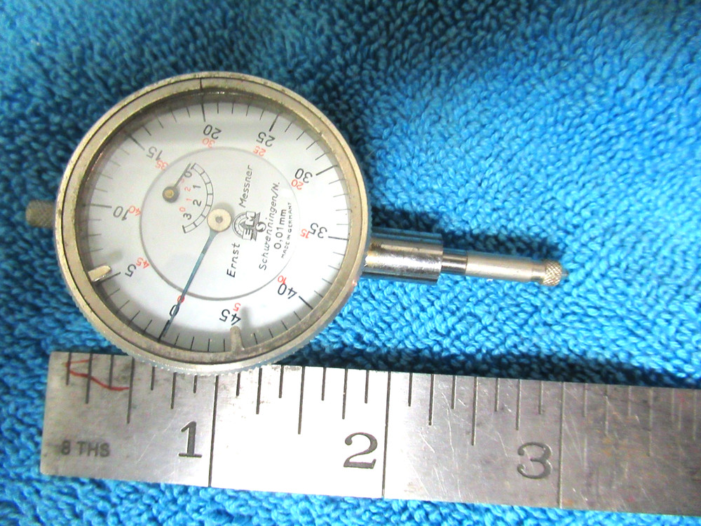 Vintage Small Ernst Messner 0.01 MM Dial Indicator Germany