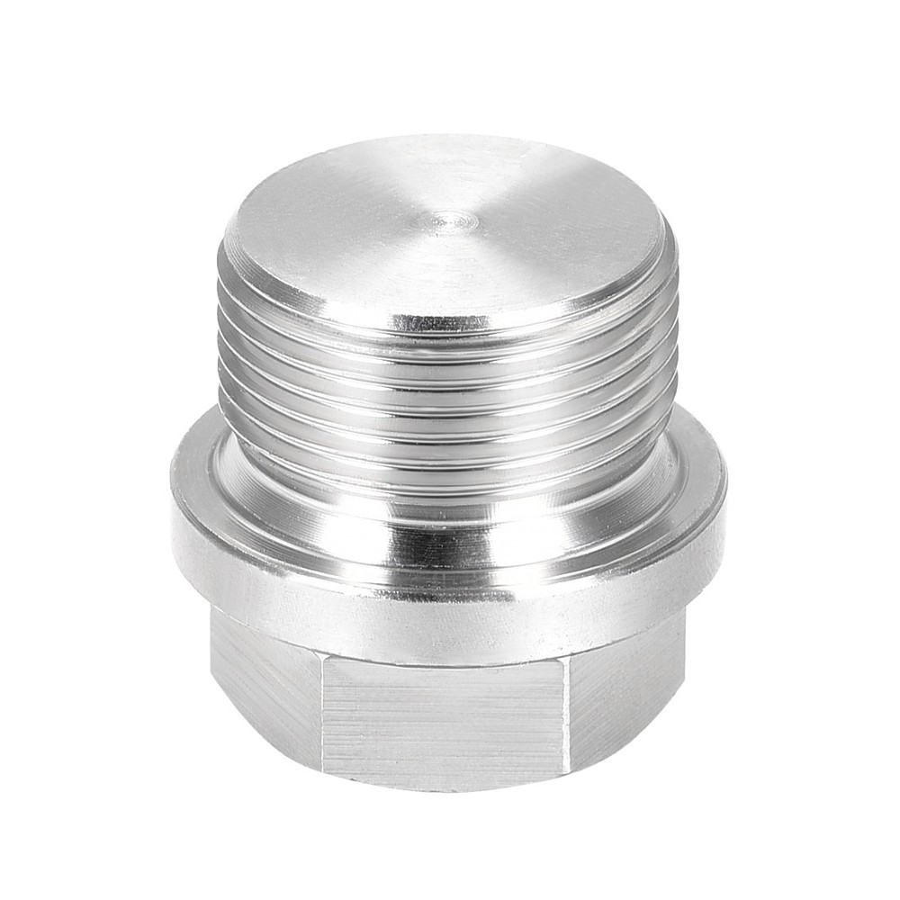 M24 x 1.5 Male Hex Head Plug 304 Stainless Steel Solid Thread Pipe Fitting
