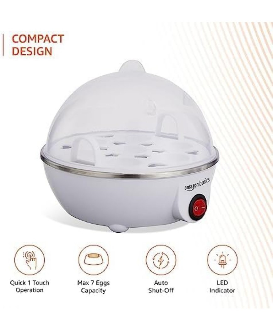 Electric Egg Boiler | 3 Boiling Modes | Automatic Operation | Overheat...