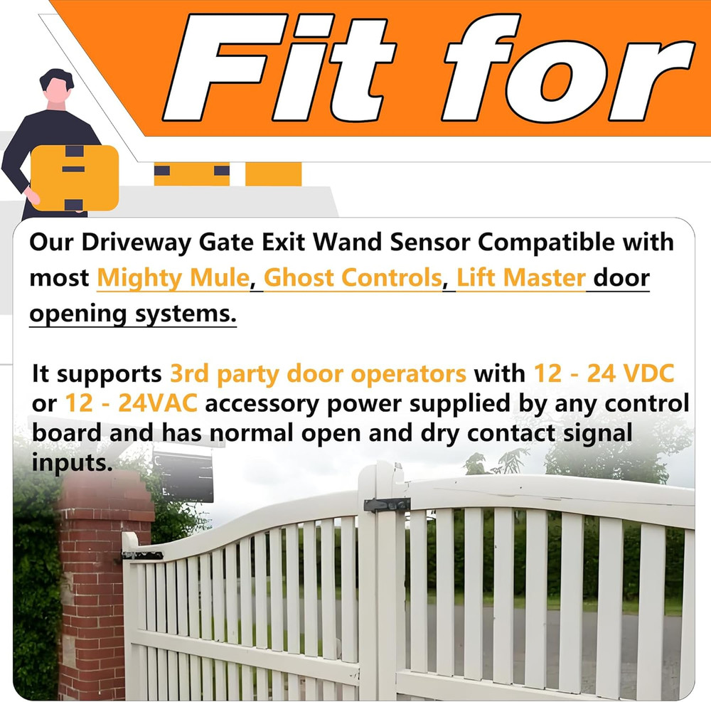Driveway Vehicle Sensor for Automatic Gate Opener Vehicle Exit Sensor Kit.Drivew