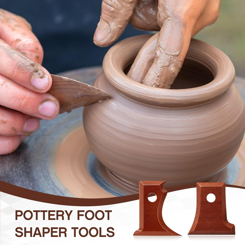 7 Pcs Pottery Tools Pottery Foot Shaper Trimming Tools Profile Rib Bundle Foo...