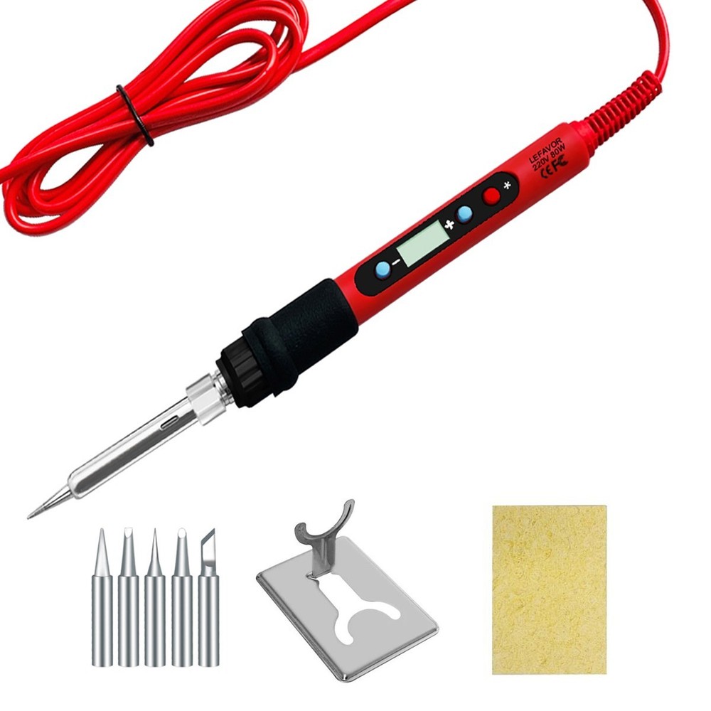 80W LCD Digital Soldering Iron Kit 936R Adjustable Temperature US 110V