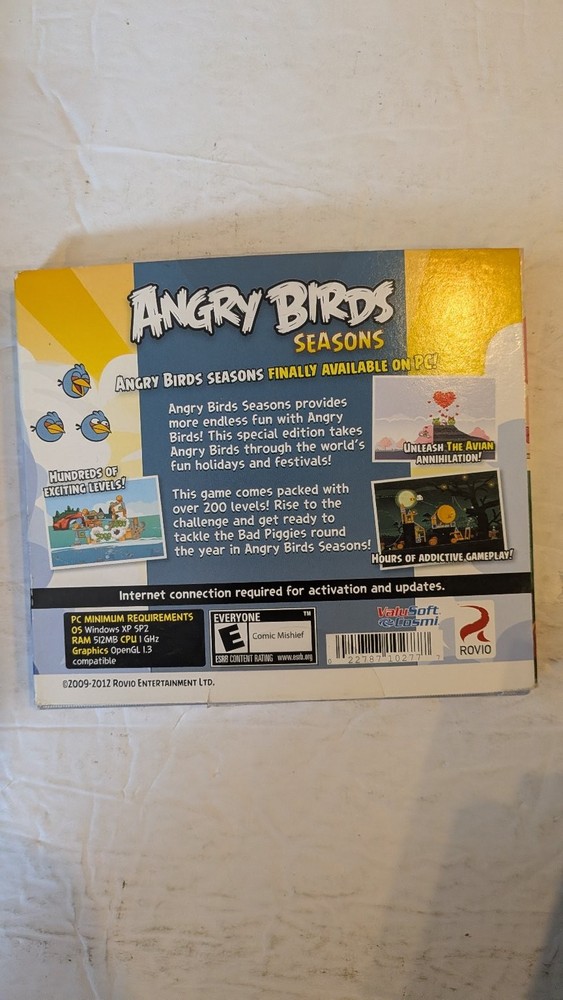 Rovio Angry Birds Seasons PC CD-ROM Software Windows XP 7 8