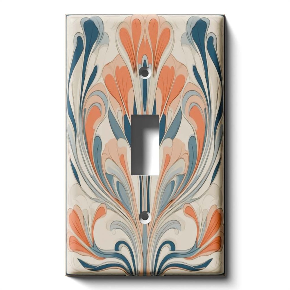 Decorative Light Switch Cover Plate - Terracotta Bloom