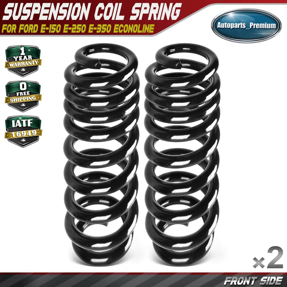 2x Front Coil Spring for Ford E-150 07-14 E-250 E-250 Econoline E-350 Super Duty
