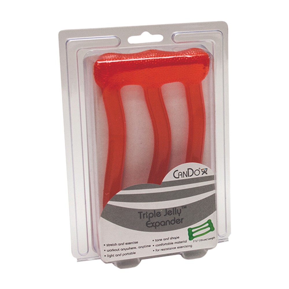 CanDo Jelly Expander Triple Exerciser - red - light