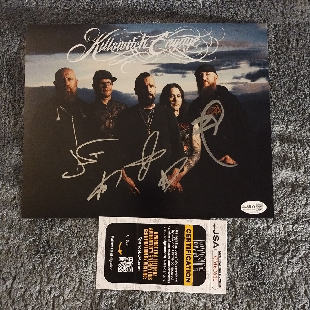 KILLSWITCH ENGAGE SIGNED THIS CONSEQUENCE CD BAND PHOTO PATCH STICKER COA JSA