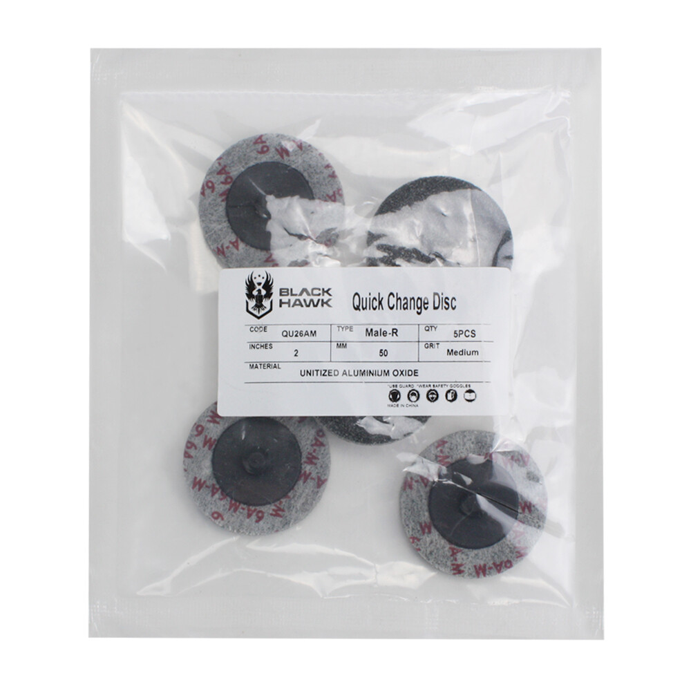 10 Pack - 2" Inch Unitized Quick Change Discs 6AM A/O Medium Deburr Type R Roloc