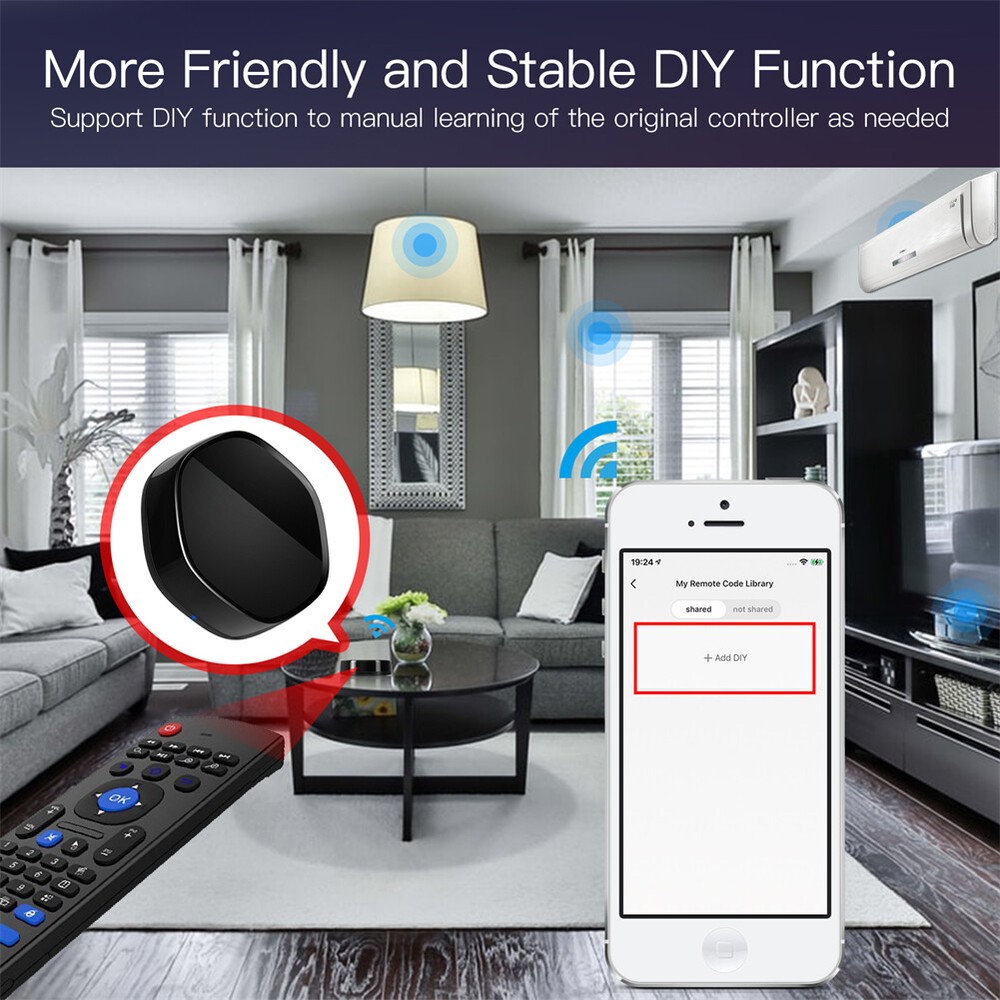 MOES WiFi IR Smart Universal Remote Controller With 2in1 Multi-Mode Hub Gateway
