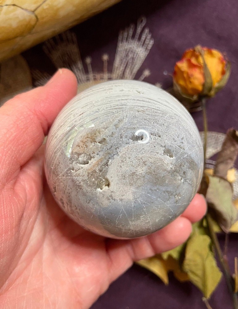 Mexican Lace Agate Sphere, Pagan, Witchcraft