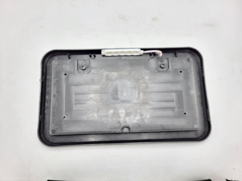 Black LED Lighted License Plate Bracket Holder Truck Trailer RV Camper