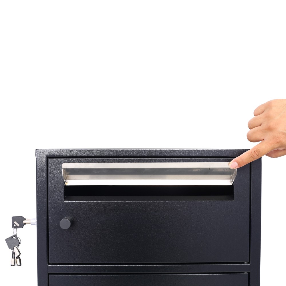 Large Package Delivery Boxes Galvanized Steel Parcel Drop Mailbox w/Locking