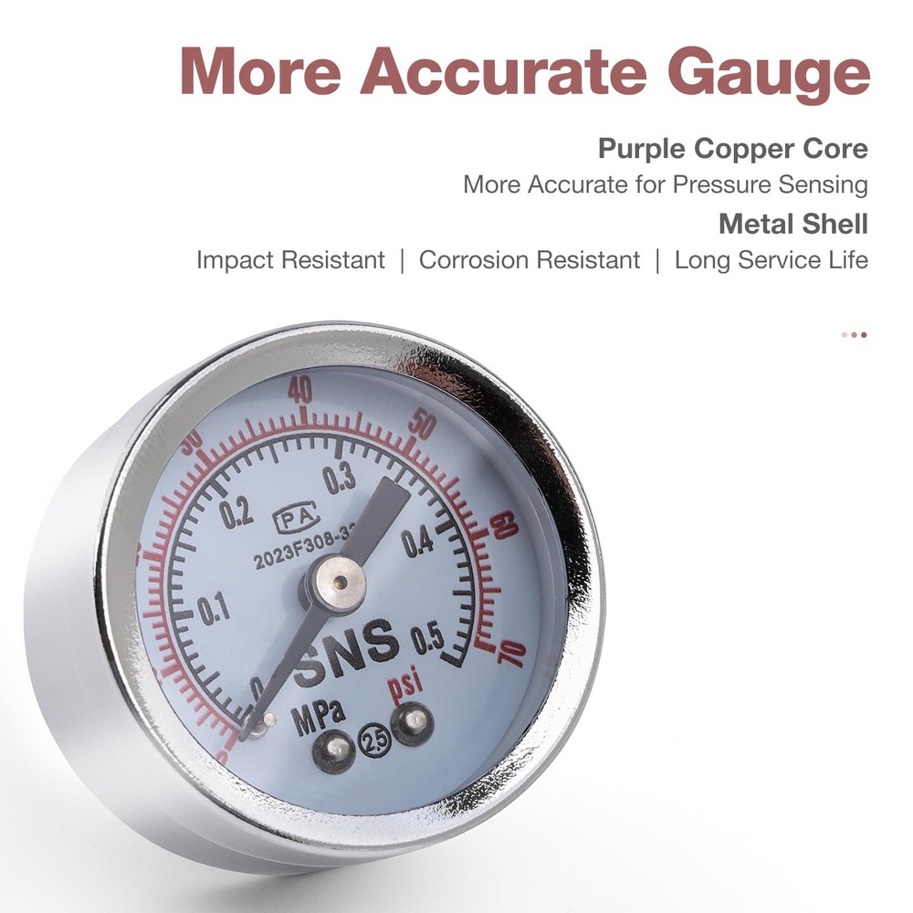 Low Pressure Air Regulator Air Compressor Pressure Regulator With Bracket and...