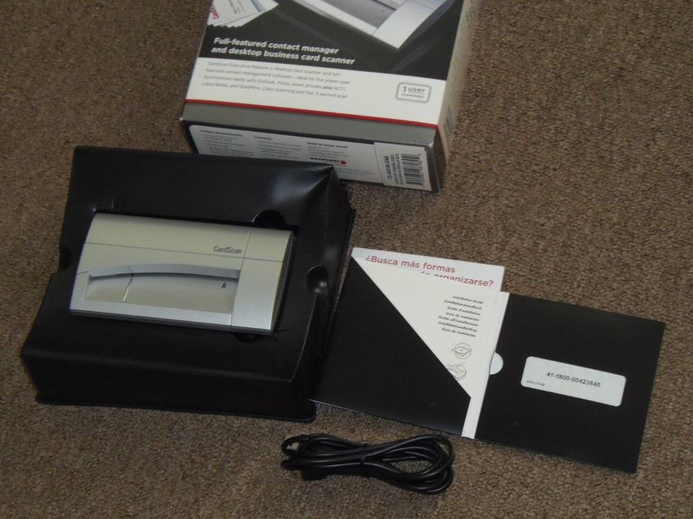 CardScan Executive 800c Desktop Card Scanner Full Featured Management Software