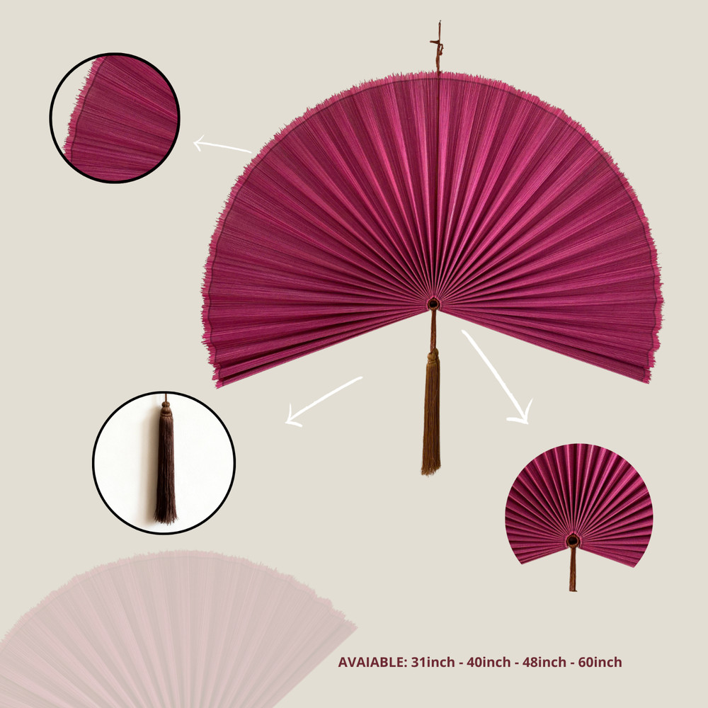 Bamboo Fan Wall Decor, Boho FanHeadboard, Boho Wall Hanging,Boho Wall Decor
