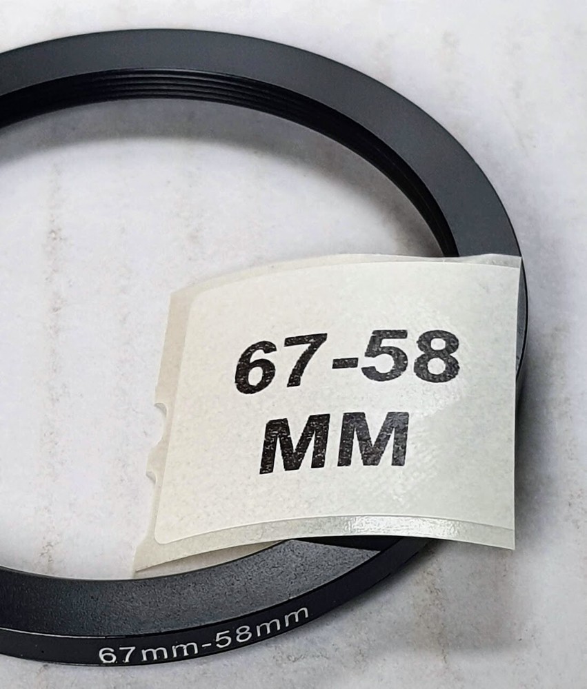 67-58mm Step-Down Lens Filter Converter Adapter Ring 67mm-58mm Metal E67 to E58
